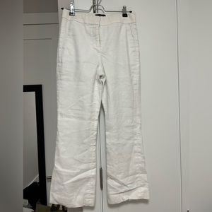 JCrew White Linen Pant